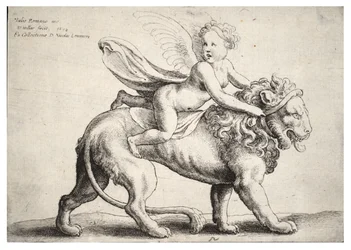 Cupid on a Lion, After Giulio Romano